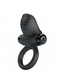 Черное эрекционное кольцо с вибрацией Adrien - Baile - в Батайске купить с доставкой