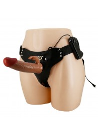 Мужской полый страпон с вибрацией Marion - Baile - купить с доставкой в Батайске