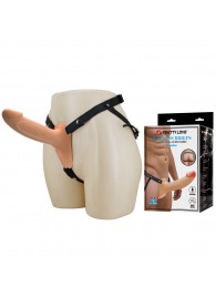 Телесный полый мужской страпон London - 16,8 см. - Baile - купить с доставкой в Батайске