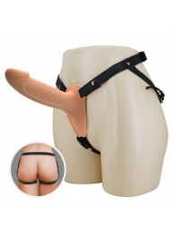 Телесный полый мужской страпон London - 16,8 см. - Baile - купить с доставкой в Батайске