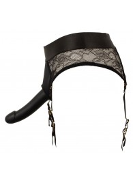 Черный женский страпон Strap-on Set: трусики и насадка - Orion - купить с доставкой в Батайске