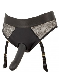 Черный женский страпон Strap-on Set: трусики и насадка - Orion - купить с доставкой в Батайске