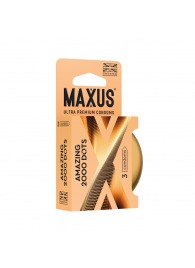 Точечные презервативы MAXUS 2000 Amazing Dots с железным кейсом - 3 шт. - Maxus - купить с доставкой в Батайске