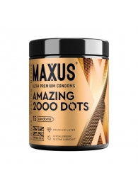 Точечные презервативы MAXUS 2000 Amazing Dots с железным кейсом - 15 шт. - Maxus - купить с доставкой в Батайске