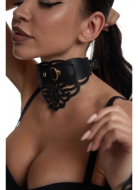 Фигурный чокер с узорами и золотистой фурнитурой - Crazy Handmade - купить с доставкой в Батайске