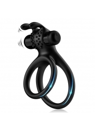 Черное эрекционное виброкольцо с подхватом мошонки Stay Hard - Boys of Toys - в Батайске купить с доставкой