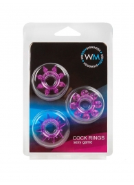 Набор из 3 лиловых эрекционных колец различной формы - Erowoman-Eroman - в Батайске купить с доставкой
