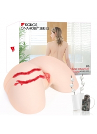 Мастурбатор-полуторс с двойным слоем материала и вибрацией Jenny Onahole Real Hips - KOKOS - в Батайске купить с доставкой