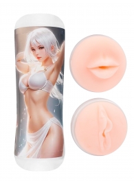 Двусторонний мастурбатор в колбе аниме - вагина и ротик - Tokyo Style - в Батайске купить с доставкой