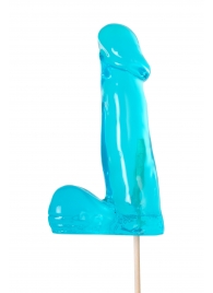 Голубой леденец в форме члена со вкусом блю кюрасао - 173 гр. - Sosuчki - купить с доставкой в Батайске