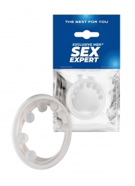 Эрекционное кольцо с мягкой стимулирующей насадкой - Sex Expert - в Батайске купить с доставкой