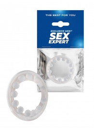 Эрекционное кольцо со стимулирующими шариками на поверхности - Sex Expert - в Батайске купить с доставкой
