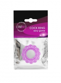 Лиловое эрекционное кольцо с 2 рядами стимулирующих шариков - Erowoman-Eroman - в Батайске купить с доставкой