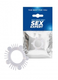 Эластичное эрекционное кольцо с шишечками и шипами - Sex Expert - в Батайске купить с доставкой
