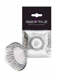 Эластичное эрекционное кольцо с длинными черными «ресничками» - Sextaz - в Батайске купить с доставкой