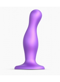 Фиолетовая насадка Strap-On-Me Dildo Plug Curvy size M - Strap-on-me - купить с доставкой в Батайске
