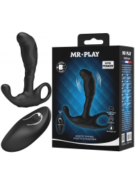 Черный изогнутый массажёр простаты с вибрацией и пультом ДУ - Baile - в Батайске купить с доставкой