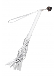 Белая кожаная плеть - 50 см. - Pecado - купить с доставкой в Батайске