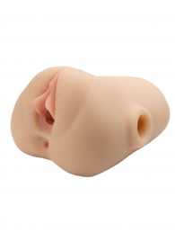 Телесный мастурбатор с вибрацией Double Pounder Vibrating Squeeze Stroker - Pipedream - в Батайске купить с доставкой