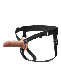 Телесный пустотелый фаллопротез 5’’ Hollow Silicone Strap-On - 14 см. - Pipedream - купить с доставкой в Батайске