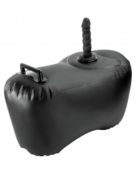 Черное надувное кресло с платформой для фиксации дилдо Body Dock Inflatable Love Seat - Pipedream - купить с доставкой в Батайске