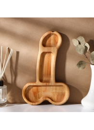 Деревянное блюдо для подачи в форме члена (25 х 16,5 х 1,7 см) - Сима-Ленд - купить с доставкой в Батайске