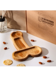 Деревянное блюдо для подачи в форме члена (25 х 16,5 х 1,7 см) - Сима-Ленд - купить с доставкой в Батайске