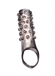 Дымчатая насадка на пенис с выпуклостями - 11 см. - Sex Expert - в Батайске купить с доставкой