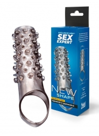 Дымчатая насадка на пенис с шипами и выпуклостями - 12 см. - Sex Expert - в Батайске купить с доставкой
