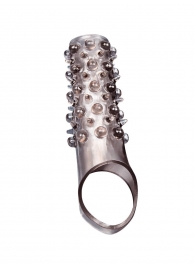 Дымчатая насадка на пенис с шипами и выпуклостями - 12 см. - Sex Expert - в Батайске купить с доставкой