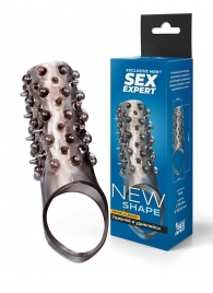 Дымчатая насадка на пенис с шипами и выпуклостями - 12,5 см. - Sex Expert - в Батайске купить с доставкой