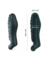 Серая силиконовая насадка на пенис с подхватом Manwan Ryzer - Manwan - в Батайске купить с доставкой