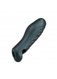 Серая силиконовая насадка на пенис с подхватом Manwan Ryzer - Manwan - в Батайске купить с доставкой