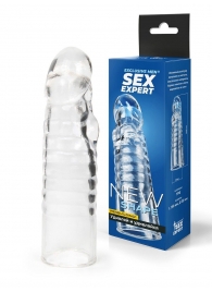 Прозрачная закрытая насадка на член - 15 см. - Sex Expert - в Батайске купить с доставкой