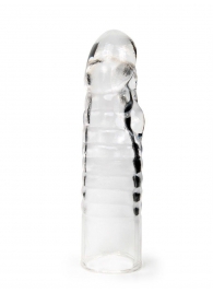 Прозрачная закрытая насадка на член - 15 см. - Sex Expert - в Батайске купить с доставкой