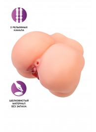 Реалистичный мастурбатор в форме попки с 2 любовными входами - No Name - в Батайске купить с доставкой