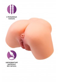 Телесный реалистичный мастурбатор-полуторс с 2 любовными входами - No Name - в Батайске купить с доставкой