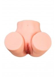 Телесный мастурбатор в форме попки с 2 любовными входами - No Name - в Батайске купить с доставкой