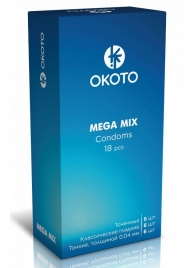 Презервативы OKOTO Mega Mix - 18 шт. - Sitabella - купить с доставкой в Батайске