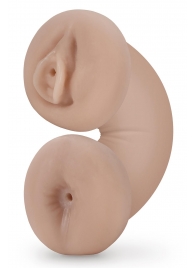 Телесный люминесцентный двусторонний мастурбатор Tasha - Blush Novelties - в Батайске купить с доставкой