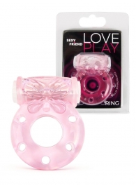 Розовое эрекционное виброкольцо с бабочкой - 1137 - в Батайске купить с доставкой