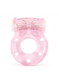 Розовое эрекционное виброкольцо с бабочкой - 1137 - в Батайске купить с доставкой