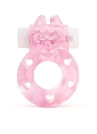 Розовое эрекционное виброкольцо в форме зайчика - 1137 - в Батайске купить с доставкой