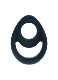 Черное эрекционное кольцо Double Ergo Silicone Cockring - Shots Media BV - в Батайске купить с доставкой