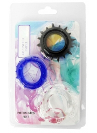 Набор из 3 эрекционных колец разного цвета и рельефа - Boys of Toys - в Батайске купить с доставкой