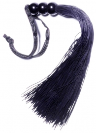 Черная силиконовая плетка - 25,4 см. - Boys of Toys - купить с доставкой в Батайске