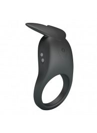 Черное перезаряжаемое виброкольцо Carlton - Baile - в Батайске купить с доставкой