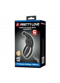 Черное перезаряжаемое виброкольцо Goodwin - Baile - в Батайске купить с доставкой