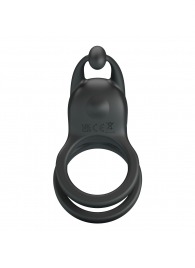 Черное перезаряжаемое виброкольцо Goodwin - Baile - в Батайске купить с доставкой