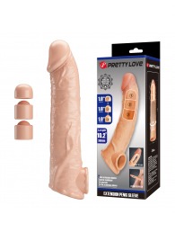 Телесный фаллоудлинитель с подхватом мошонки Silas - 26 см. - Baile - в Батайске купить с доставкой